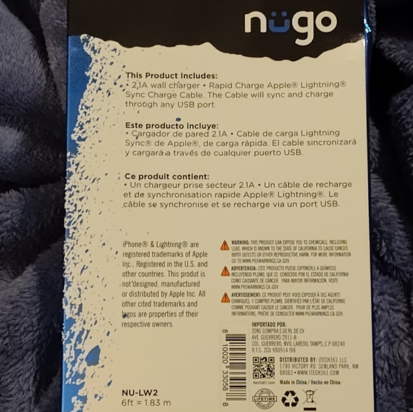 NEW! NUGO Fast Charge 6ft Apple & Android Charger - Picture 6 of 6